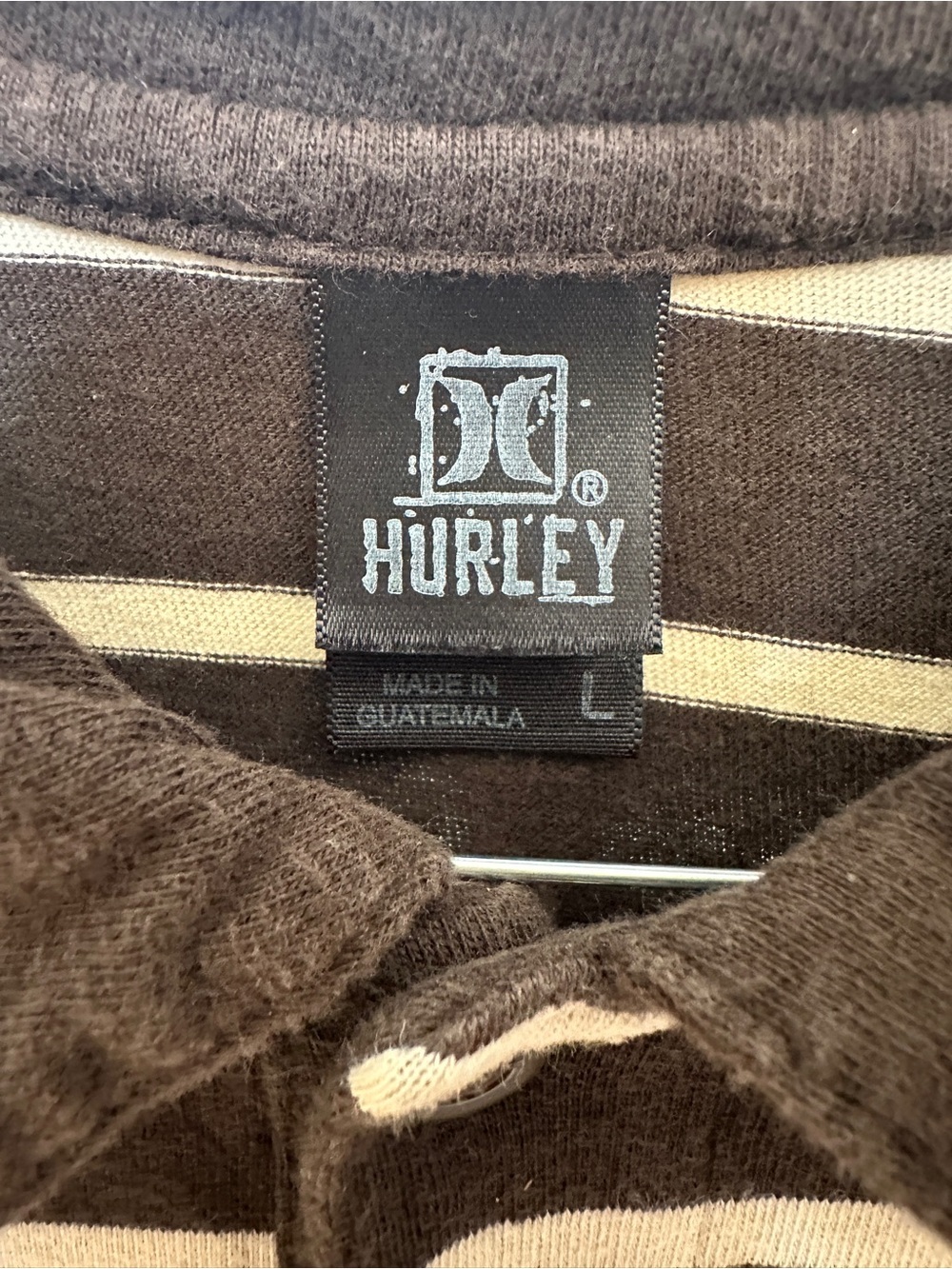 Vintage 90s Hurley Striped Polo Shirt – Men’s